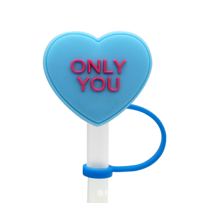 Wholesale 10PCS Valentine's Day Series Silicone Straw Sets